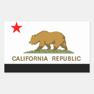 Vlag Californische staat Rechthoekige Sticker