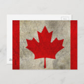  vlag Canada GRUNGE DISTRESSED Briefkaart (Voorkant / Achterkant)