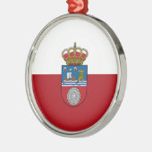 Vlag Cantabria (Spanje) Metalen Ornament (Links)