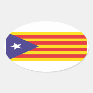 Vlag Catalan-sticker "Serenya" Ovale Sticker