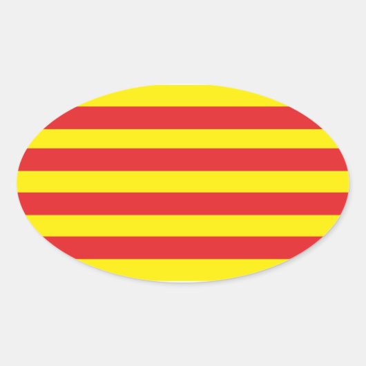 Vlag Catalan-sticker "Serenya" Ovale Sticker (Voorkant)