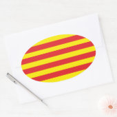Vlag Catalan-sticker "Serenya" Ovale Sticker (Envelop)