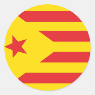 Vlag Catalan-sticker "Serenya" Ronde Sticker