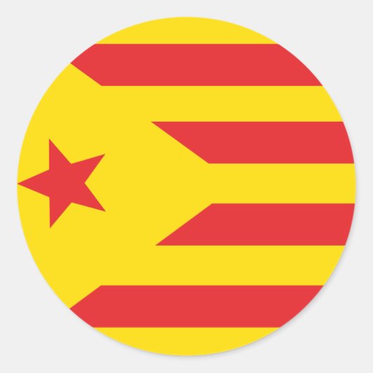 Vlag Catalan-sticker "Serenya" Ronde Sticker (Voorkant)
