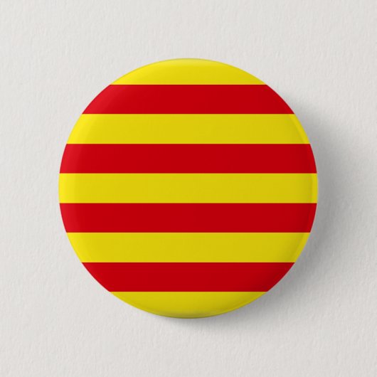 Vlag Catalonië (Spanje) Ronde Button 5,7 Cm (Voorkant)