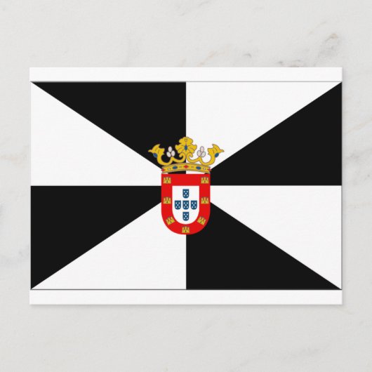 Vlag Ceuta (Spanje) Briefkaart (Voorkant)