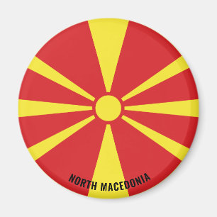 Vlag charmerend patriotticum Noord-Macedonië Magneet