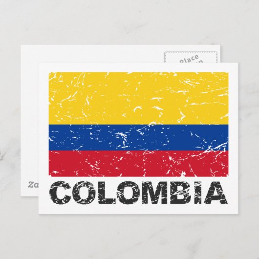  vlag Colombia Briefkaart (Voorkant / Achterkant)