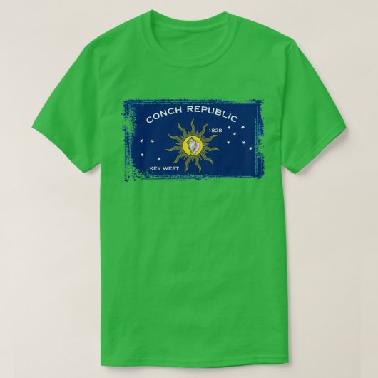 Vlag Conch Republic T-shirt (Design voorkant)