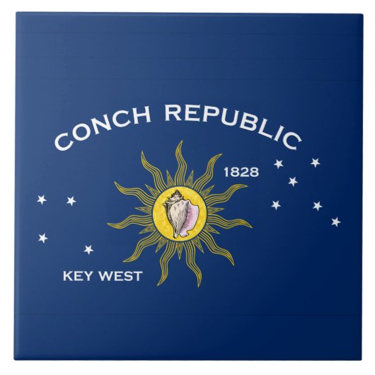 Vlag Conch Republic Tegeltje (Voorkant)