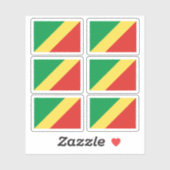Vlag Congo - een collectie-sticker Sticker (Vel)