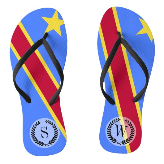 Vlag Congo Teenslippers (Voetbed)