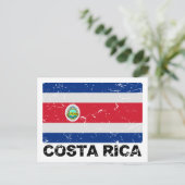 vlag Costa Rica Briefkaart (Staand voorkant)