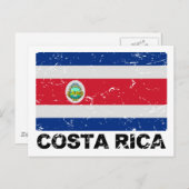 vlag Costa Rica Briefkaart (Voorkant / Achterkant)