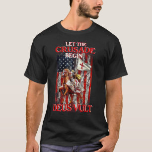 Vlag Crusader Knight Templa van de kandidaat voor T-shirt