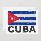  vlag Cuba Briefkaart (Voorkant / Achterkant)