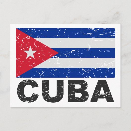  vlag Cuba Briefkaart (Voorkant)