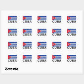vlag Cuba Ronde Sticker (Vel)