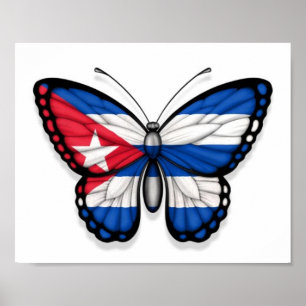 Vlag Cuban Butterfly Poster