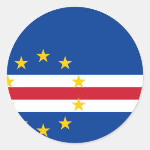 Vlag CV Kaapverdië Ronde Sticker