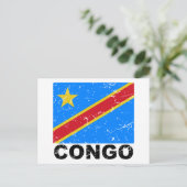 vlag Democratische Republiek Congo Briefkaart (Staand voorkant)