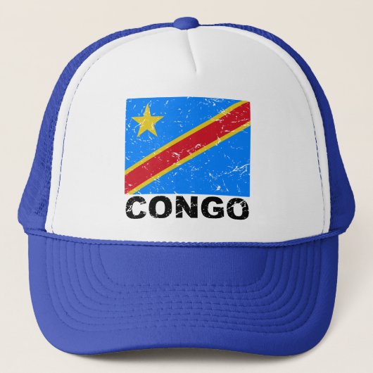  vlag Democratische Republiek Congo Trucker Pet (Voorkant)