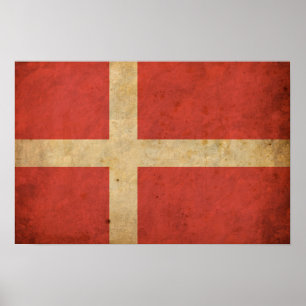  vlag Denemarken Poster