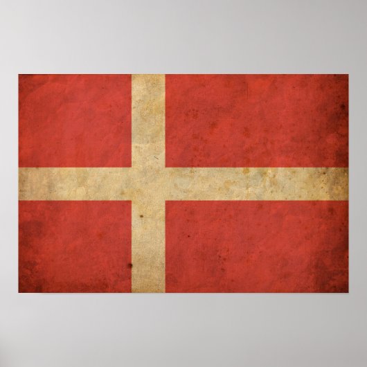 vlag Denemarken Poster (Voorkant)