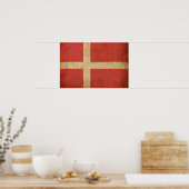  vlag Denemarken Poster (Keuken)