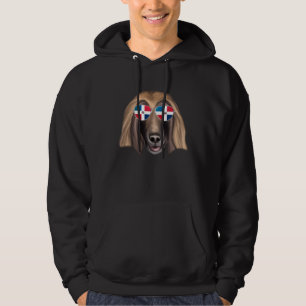 Vlag Dominicaanse Republiek Afghaanse windhond Zak Hoodie
