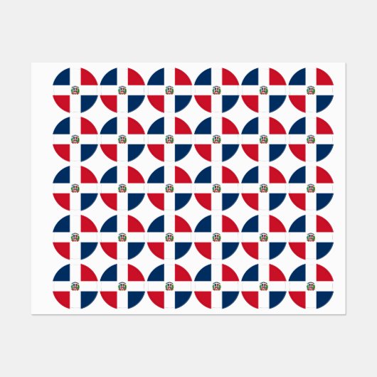 vlag Dominicaanse Republiek Labels (Vel)