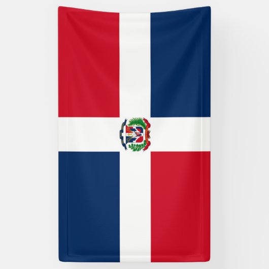 vlag Dominicaanse Republiek Spandoek (Verticaal)