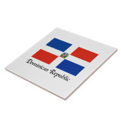 vlag Dominicaanse Republiek Tegeltje (Zijkant)