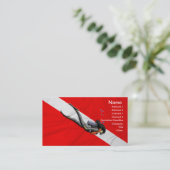 Vlag duiken en duiken visitekaartje (Staand voorkant)