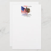 Vlag & Eagle Donald J Trump Quote Briefpapier (Voorkant / Achterkant)