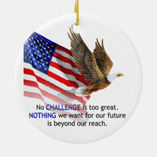 Vlag & Eagle Donald J Trump Quote Keramisch Ornament