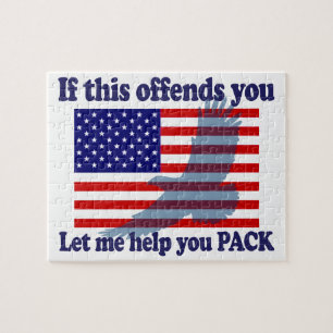 Vlag & Eagle Patriot - Amerikaanse vlag Legpuzzel