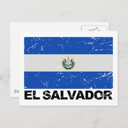 vlag El Salvador Briefkaart (Voorkant / Achterkant)