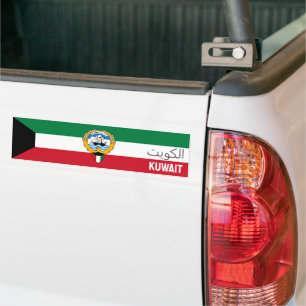Vlag/embleem van Koeweit Bumpersticker