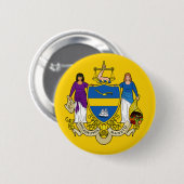 Vlag/Embleem van Philadelphia, PA Ronde Button 5,7 Cm (Voorkant /achterkant)