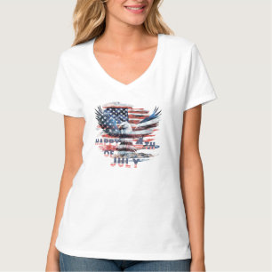 Vlag en adelaar van de Verenigde Staten. 4 juli. T-shirt