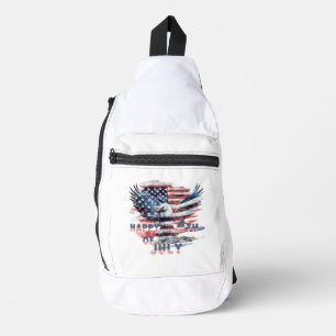Vlag en adelaar van de Verenigde Staten. Onafhanke Sling Bag