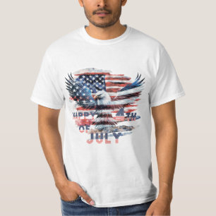 Vlag en adelaar van de Verenigde Staten. Onafhanke T-shirt