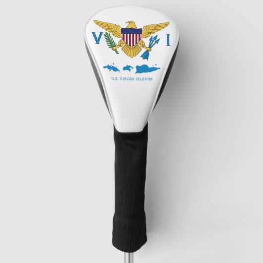Vlag en eilanden van de Amerikaanse Maagdeneilande Golfheadcover (Voorkant)