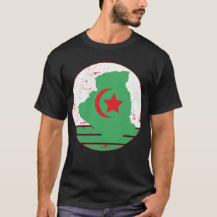Vlag en kaart van Algerije T-shirt