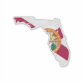 vlag en kaart van Florida Sticker (Voorkant)