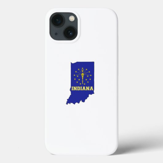 vlag en kaart van Indiana Case-Mate iPhone Case (Achterkant)