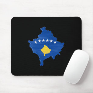 vlag en kaart van Kosovo Muismat