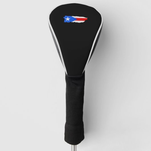 vlag en kaart van Puerto Rico Golfheadcover (Voorkant)