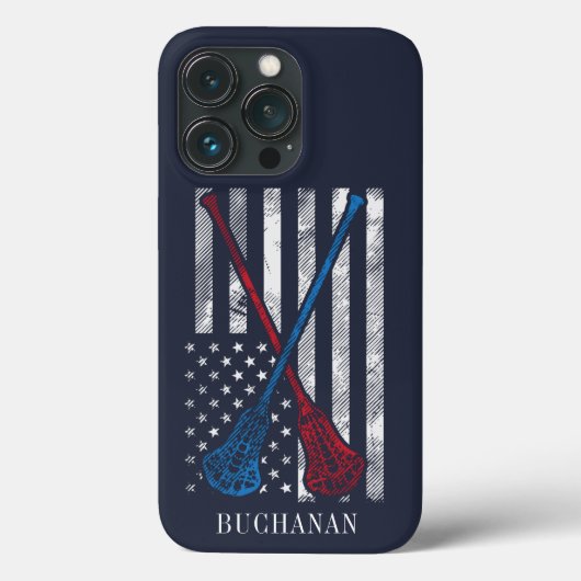 vlag en lacrosse vleermuizen op maat Case-Mate iPhone case (Achterkant)